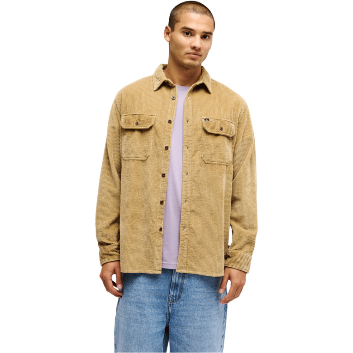 2026 Quiksilver Mens Venture Cord Overshirt EQYWT04646 - Kelp